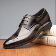 thumbnail image 3 of Nuevos zapatos de cuero divididos para hombre, suela de goma, zapatos de vestir informales para oficina de negocios para hombre, zapatos de fiesta de boda de cuero genuino, zapatos para hombre, 3 of 4