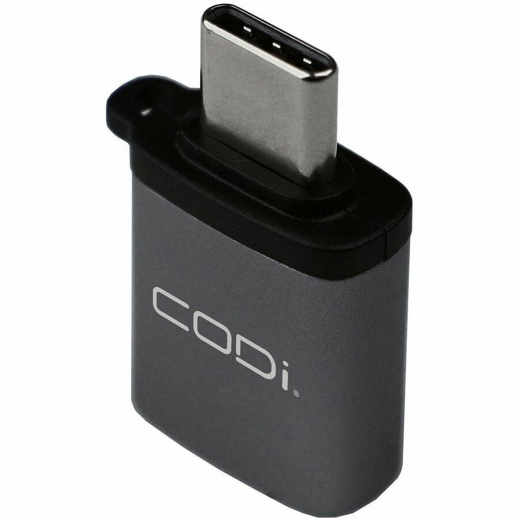 CODi USB-C to USB-A Adapter w/ 10Gbps Data Transfer Speed - 1 x USB Type A - Female - 1 x USB Type C - Male - Space Gray