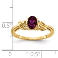 thumbnail image 2 of Primal Gold 14 Karat Yellow Gold 6x4mm Oval Rhodolite Garnet and Diamond Ring, 2 of 4