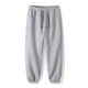 thumbnail image 2 of Pantalones largos de moda para hombre, casuales, de color sólido, con cintura elástica y bolsillos, pantalones largos de poliéster para hombre., 2 of 5