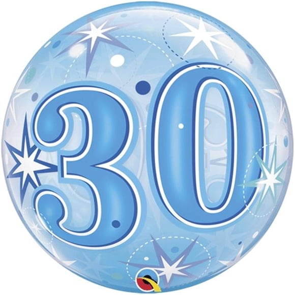 Loftus International Q4-8443 Ballon à Bulles Scintillant de 22 Po 30 Étoiles Bleues