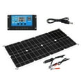 thumbnail image 1 of Yeacher 70W Solar Panel 5V/18V Dual USB Output Ports Monocrystalline Silicon Solar Panel with 10A Solar Controller, 1 of 7