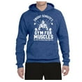 thumbnail image 2 of Dwight Schrute's Gym for Muscles Pop Culture Unisex Graphic Hoodie Sweatshirt, Vintage Heather Blue, 2XL, 2 of 3