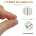 thumbnail image 3 of Uxcell Aluminum Crimping Loop Sleeve Wire Rope Stop Sleeve Round Crimp Ferrules for Wire Rope 0.04 inch, 3 of 7