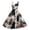 Blue, variant on Women's Distressed American Flag Maxi Dress with Vintage Rose Prints and Spaghetti Straps for 4th Of July Parades Memorial Day Events Blue S