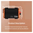 thumbnail image 4 of Pure Sine Wave Inverter 2500W 220 V Power Inverter Car Home Camping RV ,Easy to Use, 4 of 6