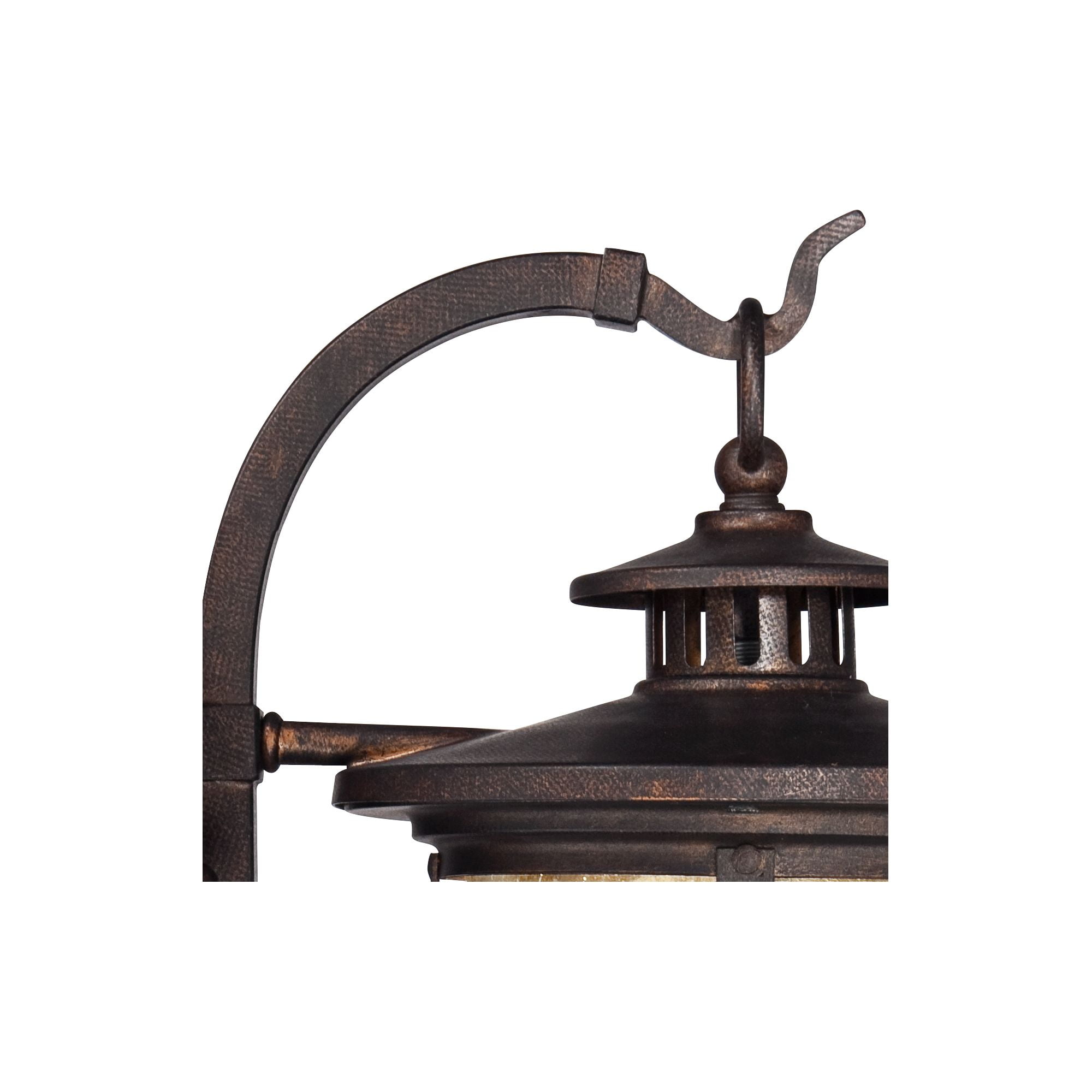 Franklin Iron Works Rustic Outdoor Wall Light LED Bronze Hanging Lantern Sconce Fixture for House Deck Porch Patio