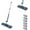 Blue, variant on Lilyon Mop, Roseionly Large Flat Mop, 360° Rotating Cleaning with Dewatering Scraper, 54" Adjustable Stainless Steel Long Handle, Suitable for Floor Window and Corner Cleaning