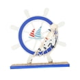 thumbnail image 4 of MLINS Mediterranean Style Rudder Decoration with Stable Base for Home Decor in Blue Color 8 5 inches, 4 of 8