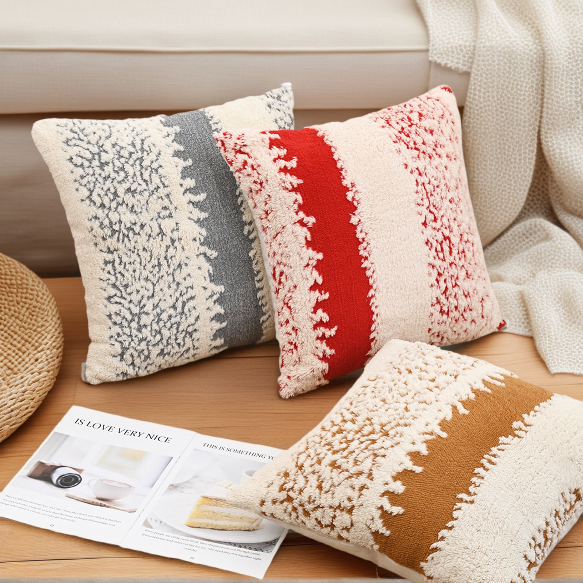 Unique Bargains Pack of 2 Plush Pillow Covers Bedroom Couch 18" x 18" Green