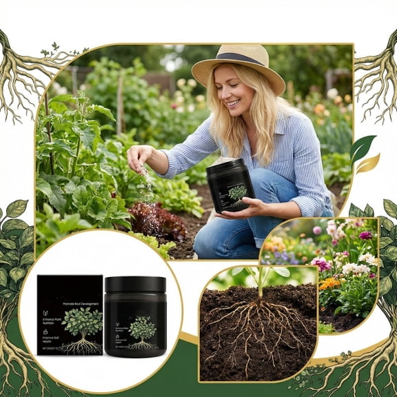 Moonspry Plant Fertilizer & Soil Activator, Nutrient Supplement For Garden Flowers, Houseplants & Outdoor Plants, Enhances Soil Health & Root Growth, Ideal For Gardening