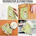 thumbnail image 4 of Cute Rabbit Carrot Dish Towels Set of 6, Bunny Washable Tea Towels Dishcloths Lint-Free 18x28 Inch Fast Drying for Kitchen Restaurant Bar Clean, 4 of 7