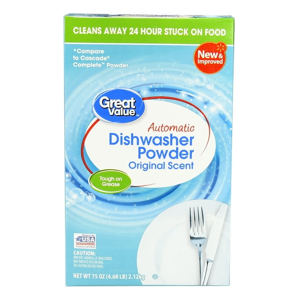 Great Value Automatic Dishwasher Powder, Original Scent, 75 oz