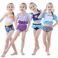 thumbnail image 2 of Conjunto de traje de baño dividido para niñas pequeñas y de tamaño pequeño, falda de princesa con cabello, linda falda desmontable, 2 of 6