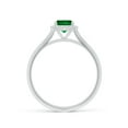 thumbnail image 2 of ANGARA Lab Grown Cushion Rectangular Emerald Halo Engagement Ring for Women in 14K White Gold (Size-7x5mm) | May Birthstone, Birthday, Anniversary, Jewelry Gift for Women | Lab-Grown Emerald Ring, 2 of 8