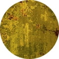 thumbnail image 1 of Ahgly Company Indoor Round Oriental Yellow Industrial Area Rugs, 7' Round, 1 of 4