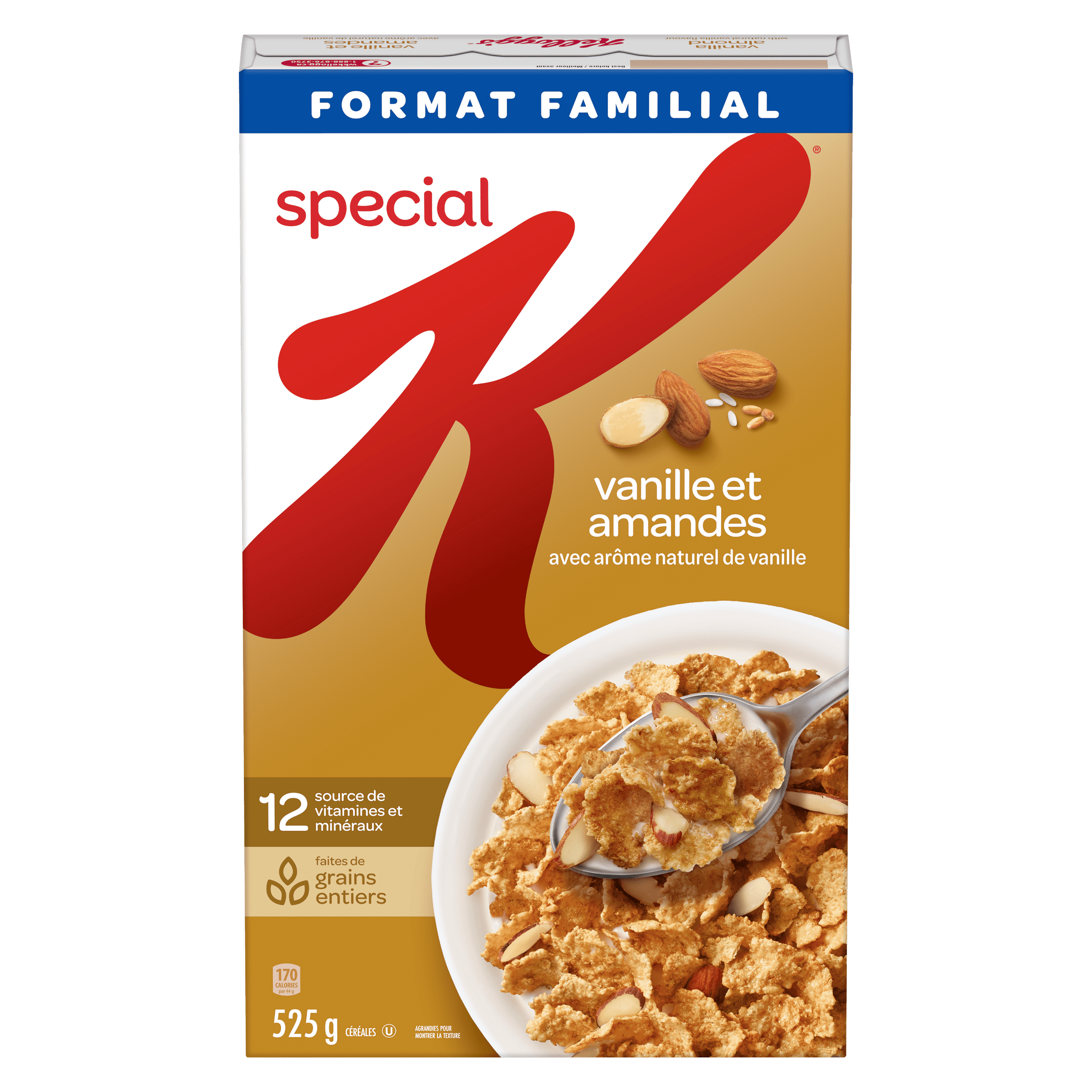 Kellogg's Special K Céréales Vanille Et Amandes Format Familial, 525g