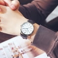 thumbnail image 4 of rinsvye Sleek Minimalist Fashion With Strap Dial Men's Quartz Leather Watch Gift Watch Watch for Blind Men Mans Watch Watches Set for Women Watches for Women with Second Hand Love Bracelets That Light, 4 of 5