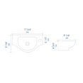 thumbnail image 2 of ALFI brand ABC114 White 18" Small Wall Mounted Ceramic Sink with Faucet Hole, 2 of 7