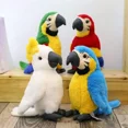 thumbnail image 2 of 1 unidad de juguetes de peluche de loro realistas, simulación suave de Psittacidae guacamayo, juguete de peluche, lindos animales salvajes, muñecos de pájaros, regalo para niños, 2 of 5