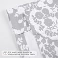 thumbnail image 4 of DriftAway Samantha Tie Up Curtain Floral Damask Pattern Room Darkening Thermal Insulated Adjustable Balloon Curtain Shade for Small Window Rod Pocket 1 Panel 45" x 63" Light Gray White, 4 of 8