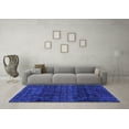 thumbnail image 3 of Ahgly Company Indoor Square Abstract Purple Modern Area Rugs, 4' Square, 3 of 4