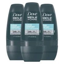 Dove Men Clean Comfort Deodorant Roll On 50 ml, Pack of 3