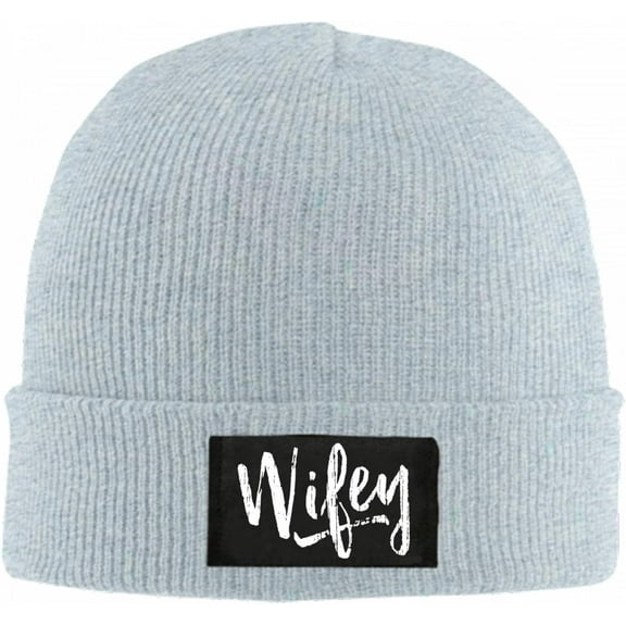 Wifey Beanie Hat for Women Men Winter Hat Cuffed Winter Beanie Warm Skull Cap Plain Knit Hat Cap