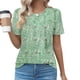 thumbnail image 2 of Pantalones Cortos para las Mujeres Sexy Cuello Redondo de Moda Casual de Manga Corta de Poliéster, Blusa de Verano de Primavera para el Uso Diario, 2 of 5