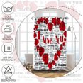 thumbnail image 4 of I Love You Shower Curtains with Hooks Red Hearts Black Abstract Love Creative Design Bathroom Curtain Decor with Hooks for Bathroom Valentine''s Day Bathroom Shower Curtain Set 36x72 Inches, 4 of 6