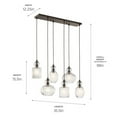 thumbnail image 3 of 6 Light Double Linear Pendant 12.25 inches Wide-Brushed Nickel Finish Bailey Street Home 147-Bel-2748799, 3 of 10