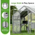 thumbnail image 3 of Outdoor Catio Cat House 74" H Large Cat Enclosures ,UV proof Cover 3-section,83.5", 3 of 5