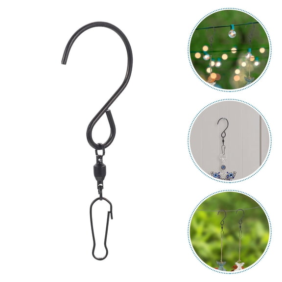 HEMOTON  4 PCS Hanging Chain for Bird Feeders Swivel Wind Chime Hook