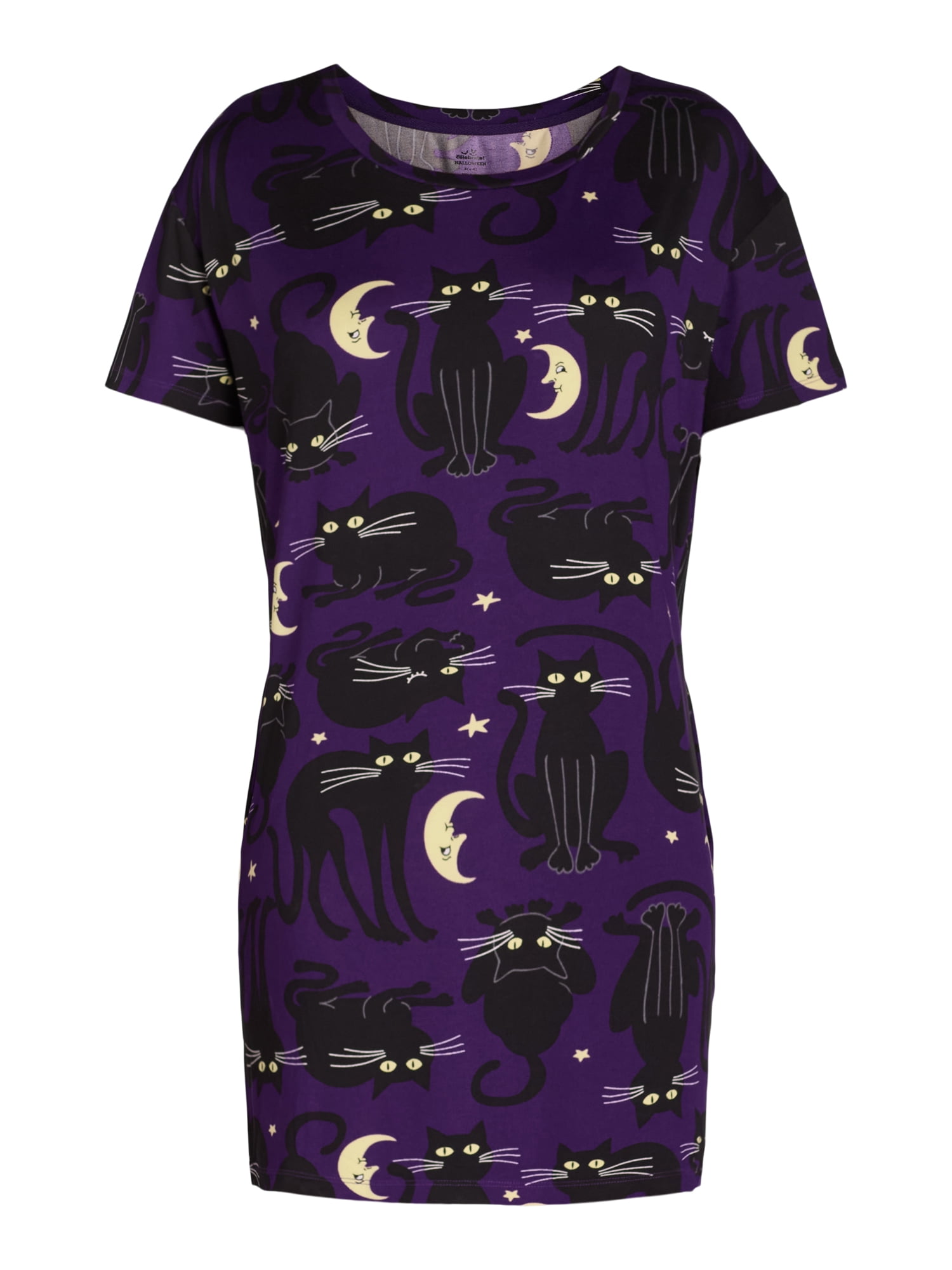 Women's Halloween Cats Sleepshirt Top by Way to Celebrate