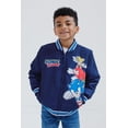 thumbnail image 2 of SEGA Sonic The Hedgehog Tails Knuckles Zip Up Varsity Bomber Jacket Little Kid to Big Kid, 2 of 5