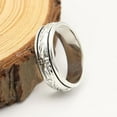 thumbnail image 2 of Earth Gems Jewelry Fidget Rings Spinner Ring Anxiety Ring Wedding Band 925 Sterling Silver Flower Jewelry Stress Relief Birthday Gifts, 2 of 2