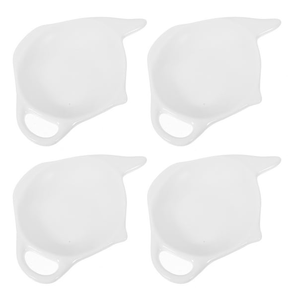 4pcs Ceramic Appetizer Serving Dish Minimalism Food Catering Small Bowl Multi-use Cake Dessert Tray