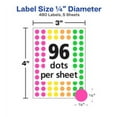 thumbnail image 4 of Avery Color Coding Labels, 1/4" Round, Paper, Removable, Neon Colors, Handwrite, 480 Labels, 4 of 6