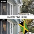 thumbnail image 3 of G128 Combo Pack: 6 Feet Tangle Free Spinning Flagpole (Black) Jamaica Jamaican Flag 3x5 ft Printed 150D Brass Grommets (Flag Included) Aluminum Flag Pole, 3 of 9