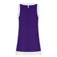 thumbnail image 3 of Robe d'Été à Manches Courtes pour Femmes Col Rond Col en V Solide Décontractée Mini Robe Patineuse Ensemble Deux Pièces, Jupe d'Été Courte, 3 of 6