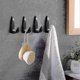thumbnail image 4 of Black Heavy Duty Wall Mounted Coat Hooks, 4 Pack Single Hooks for Hanging Clothes, 4 of 5