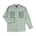 thumbnail image 1 of BASS OUTDOOR Mens Flex Smart Tech Shirt Jacket, Green, Small, 1 of 2