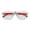 Clear Red Silver, variant on Iced-Out Triple Cross Sunglasses – Diamond-Cut Frameless Shades for Men & Women, Hip-Hop Luxury Eyewear for Various Occasions - Silver Pink Finish