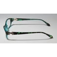 thumbnail image 4 of NEW LILLY PULITZER KOLBY WOMENS/LADIES DESIGNER FULL-RIM GREEN TORTOISE / AQUA CONTEMPORARY VISION CARE FRAME DEMO LENSES 49-15-132 SPRING HINGES EYEGLASSES/EYEGLASS FRAME, 4 of 8