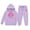 Purple, variant on Tracksuit Athletic Sweatsuits Sets 2 Piece Long Sleeve Printed Pullover Hoodie Sweatshirt Leggings Pants Winter Clothes Preppy Clothes for Girls 7-8 Years Boys Girls Fashion