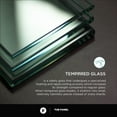 thumbnail image 3 of Fine Fixtures Full Frame Fixed Tub Shower Glass Panel - Clear Tempered Glass Bathroom Shower Door 30" W x 58" H Black Finish, 3 of 4
