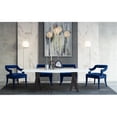 thumbnail image 2 of Maklaine 19.7" Transitional Velvet Upholstered Dining Chair in Navy, 2 of 7