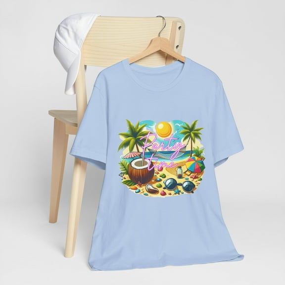 Party Time Summer Vibes Beach Life Adorable Unisex Jersey Short Sleeve Tee