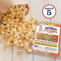 8 oz Popcorn Packs Pre-Measured, Movie Theater Style Packets for Popcorn Machines by Great Northern Popcorn (5-Pack)