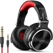 Boytone BT-10RD Wired Over Ear Headphones Studio Monitor & Mixing DJ Stereo Headsets with 50mm Drivers and 1/4 to 3.5mm Audio Jack for Audio Mixer Computer, Phone, Guitar, Laptop, Amplifire, TV